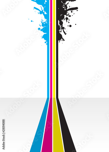 cmyk line splash