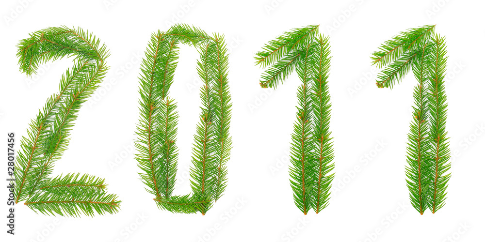 set of number from Cristmas tree