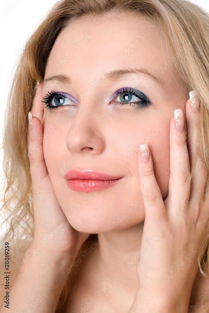 Fototapeta premium pretty thoughtful blond woman