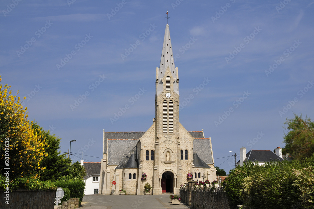 Eglise de Saint Pierre de Quiberon dans le Morbihan en France