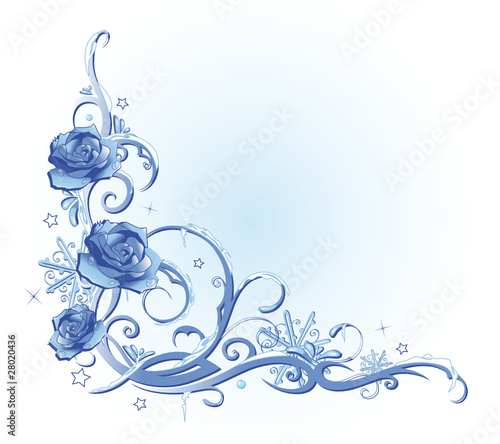 Weihnachten, Winter, Frost, Eis, Schnee, Rosen, Ranke