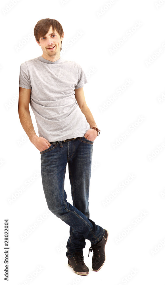young man isolated on white background young man isolated on white background