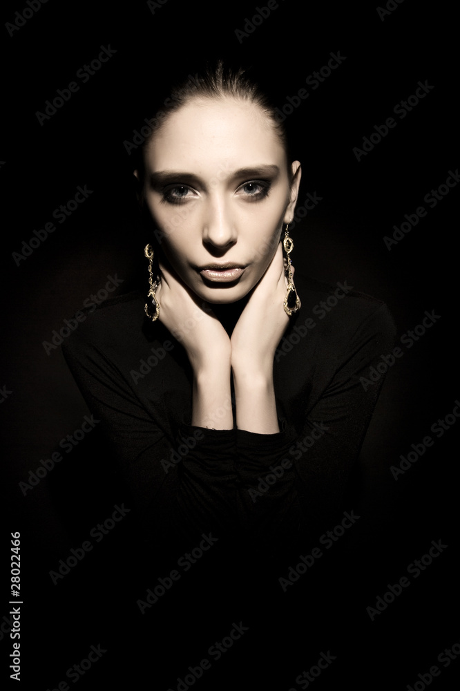 Portrait of a young seductive brunette Portrait of a young seductive brunette
