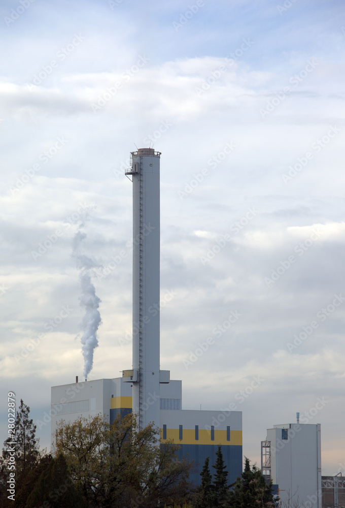 High chimney in a power plant