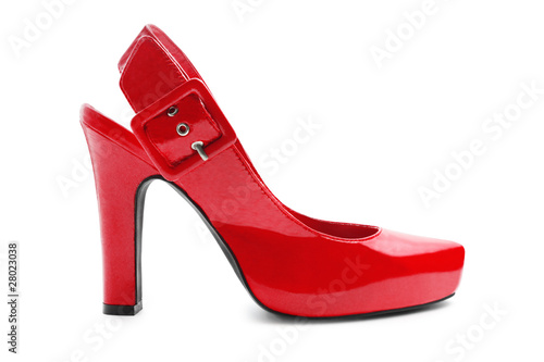 Red shoe isolated on white