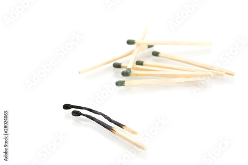 burnt and whole matches