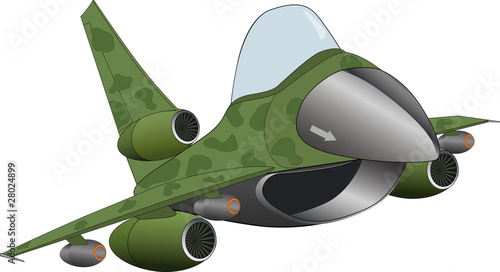 The modern military jet airplane cartoon