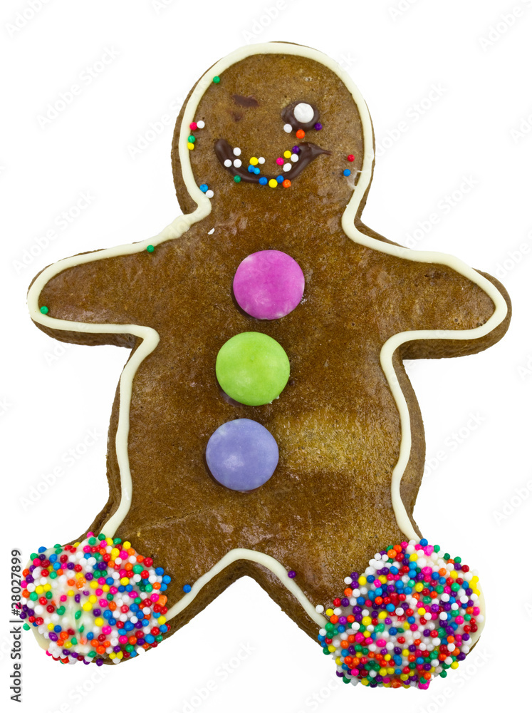 Naklejka premium Ginger bread cookie man