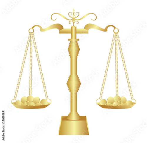 Golden scales vector