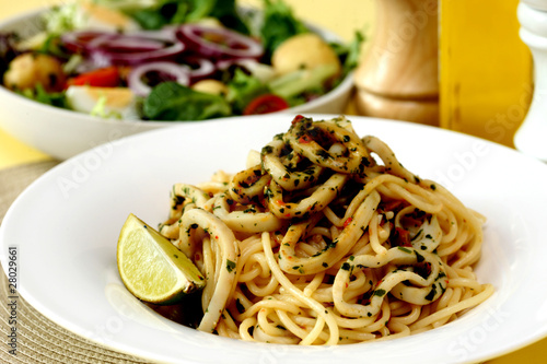 Calamari and Spaghetti photo