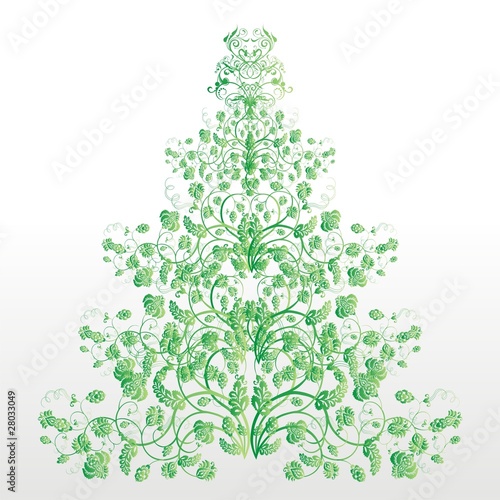 Christmas or New Year green  tree
