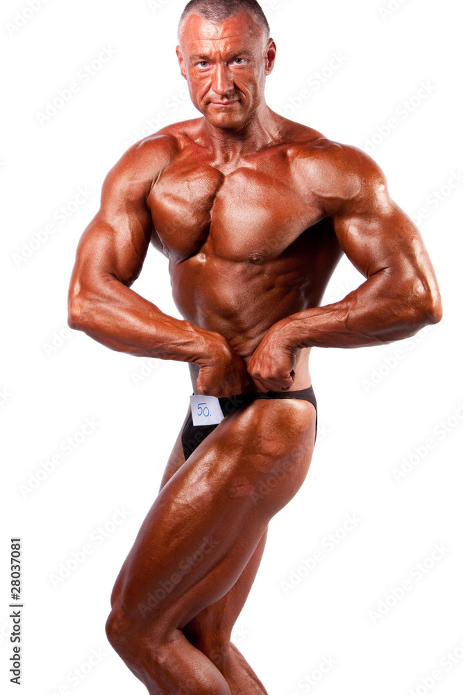 Bodybuilder posing Bodybuilder posing