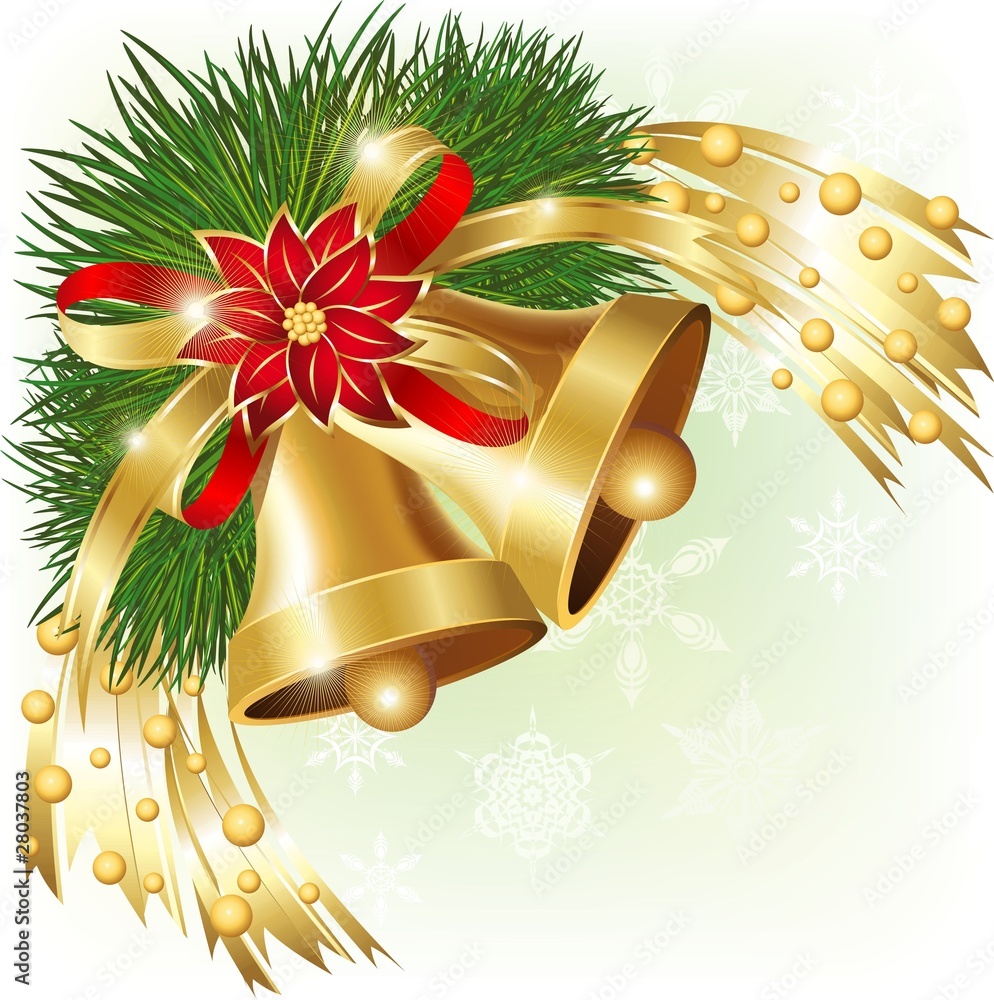 Campane di Natale Angolo-Christmas Bells Corner-Vector Stock Vector | Adobe  Stock