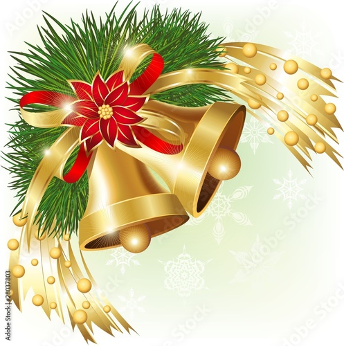 Campane di Natale Angolo-Christmas Bells Corner-Vector