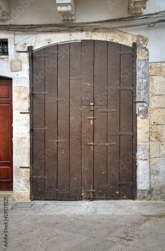 Wooden door. photo