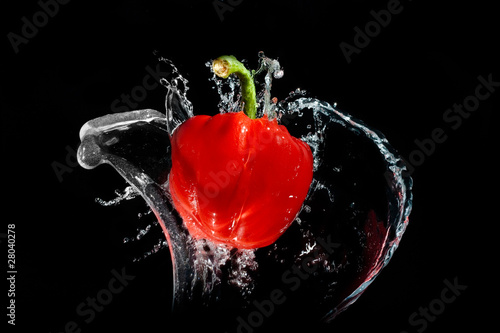 Red pepper in water