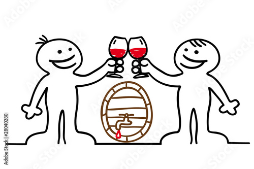 figuren degustieren wein