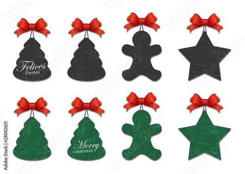 COLGANTES DE PIZARRA NAVIDEÑOS PARA TEXTO