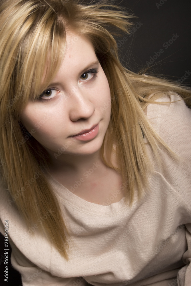 Portrait of a young blonde
