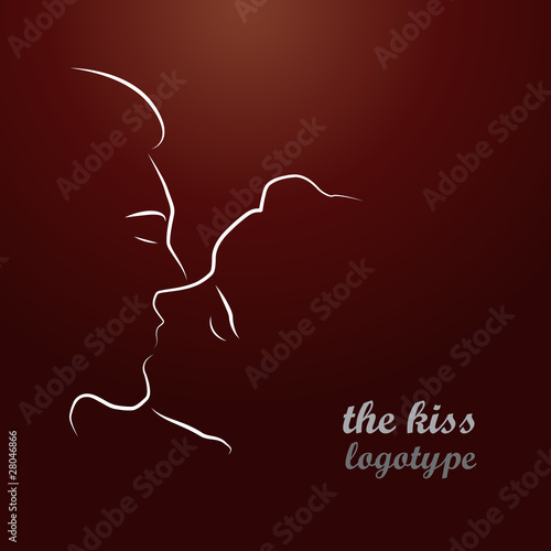 Logo passionate kiss (vector)