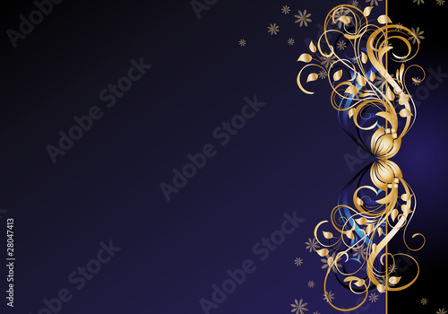 floral bleu nuit