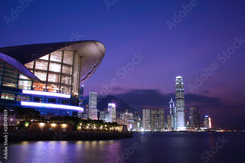 Photography Hong Kong skyline at night