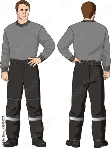 The man in  trousers