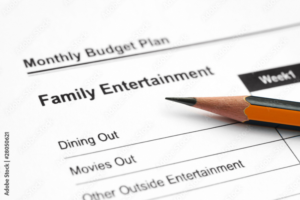 Budget plan- family entertainment
