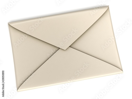 Envelope isolated on the white