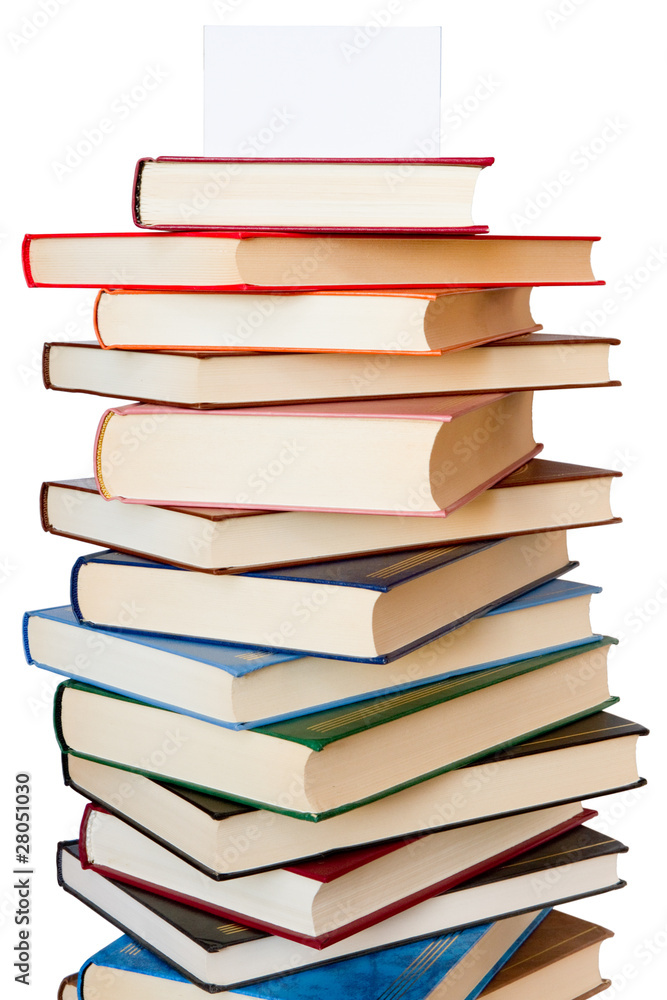 Stacked books isolated on the white background Stacked books isolated on the white background