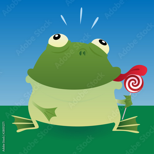 Frog and lollipop