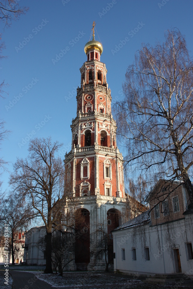 Moscow. Novodevichy convent. Belfry. Style 