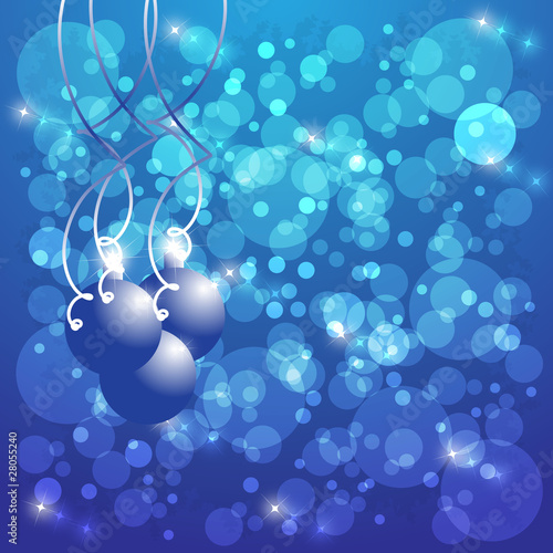 Abstract background and Christmas balls