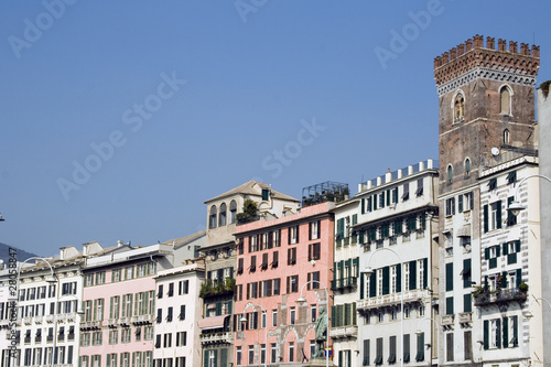 Facades in Caricamento square - Genoa