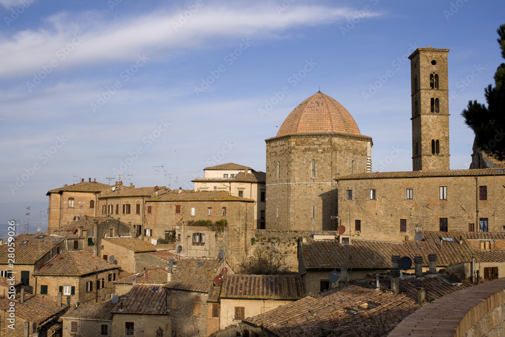 Volterra - Cathedral Santa Maria Assunta baptistery, bell tower