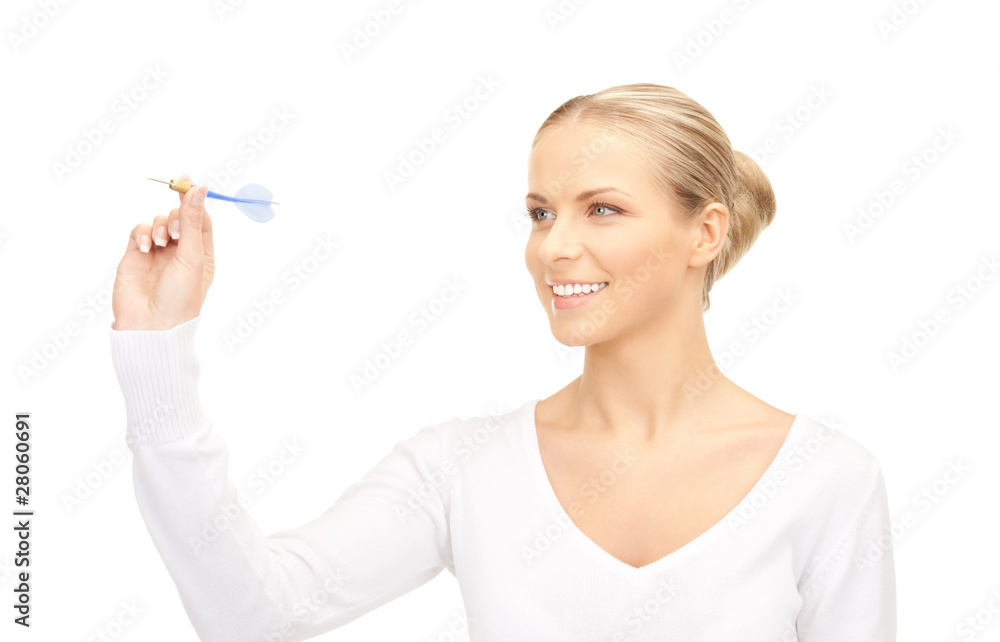 businesswoman throwing a dart businesswoman throwing a dart