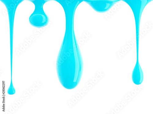 Bright blue smudges of wate...