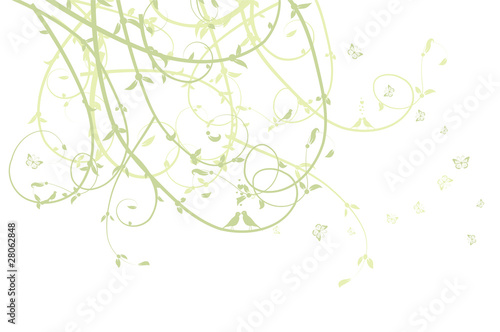 Leaf green silhouette for your design