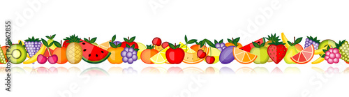 Fototapeta Naklejka Na Ścianę i Meble -  Energy fruits. Vector collection for your design