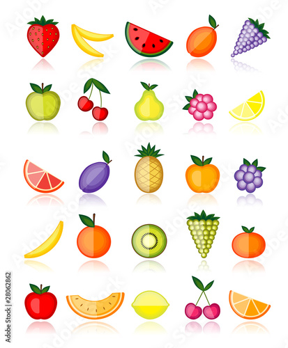 Energy fruits. Vector collection for your design