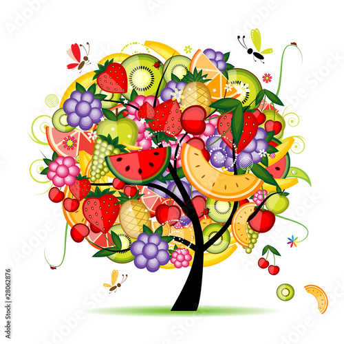 Valokuva Energy fruit tree for your design