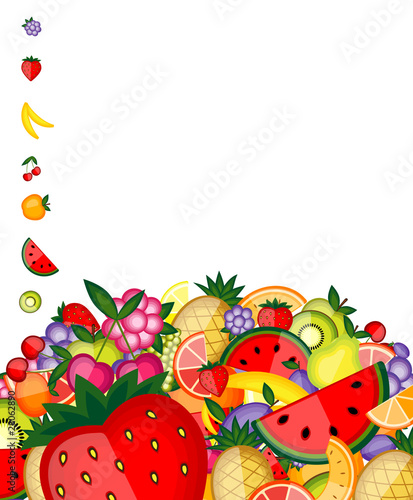 Energy fruit background for your design