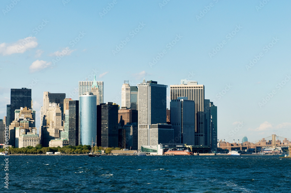 Fototapeta premium New York city panorama with tall skyscrapers
