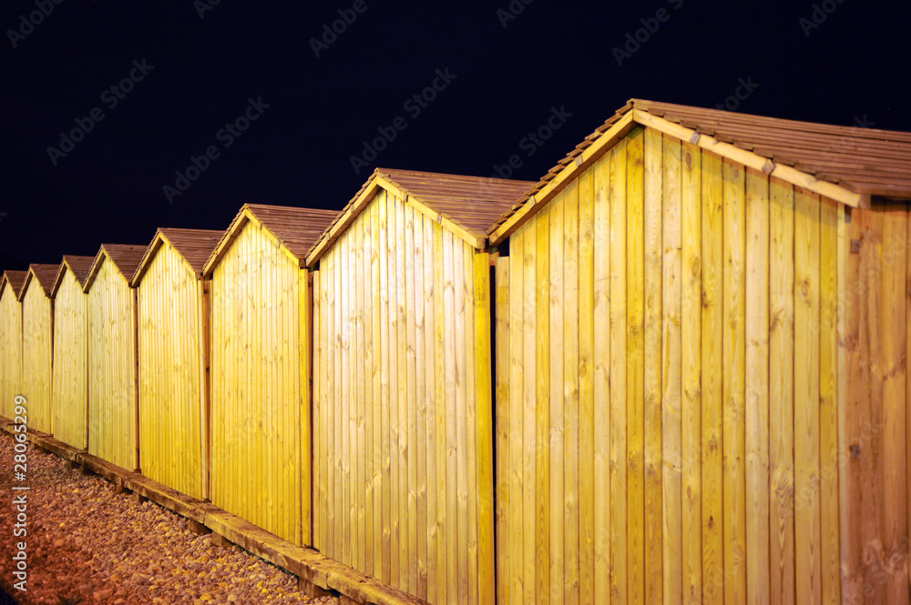 Fototapeta premium Cabine legno - stabilimento balneare
