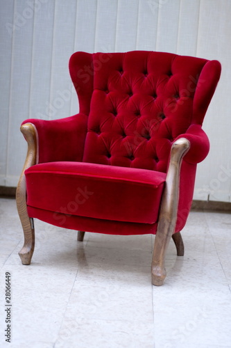 Old red sofa