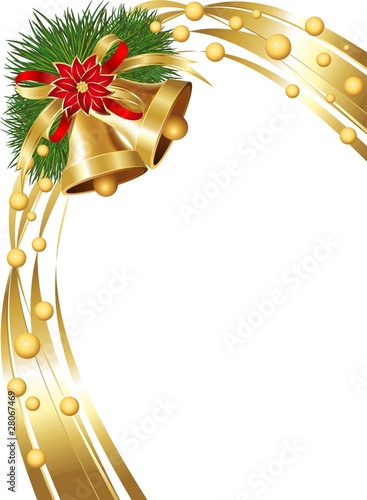 Campane di Natale-Christmas Bells Background-Vector