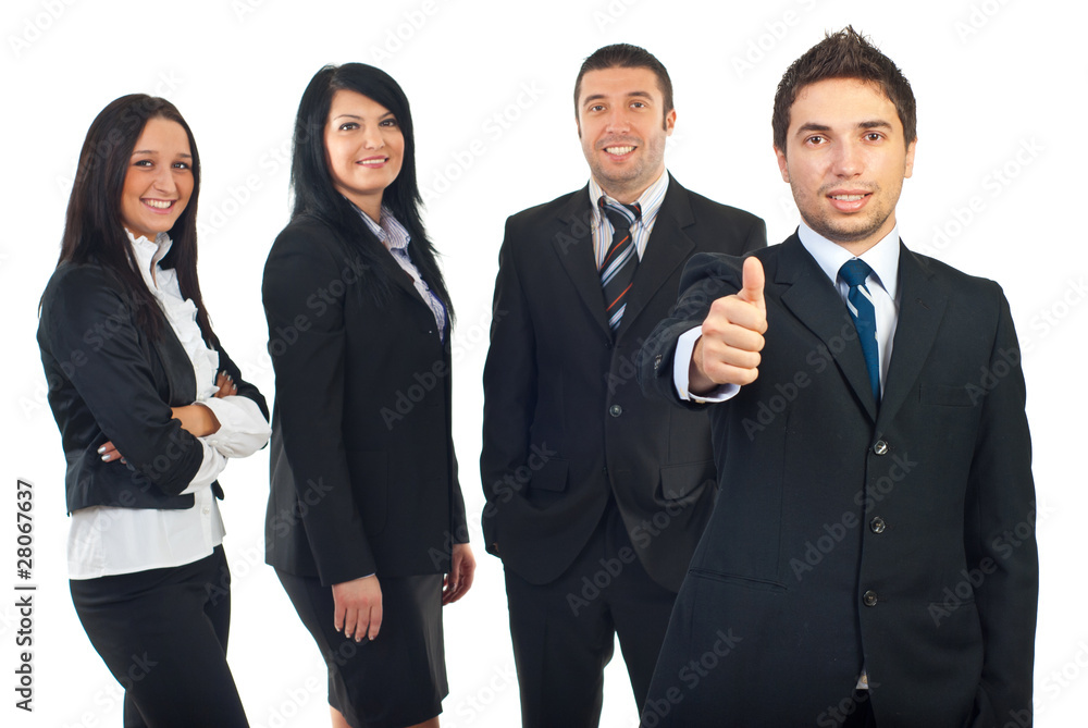 Successful businessman and his teamwork Successful businessman and his teamwork