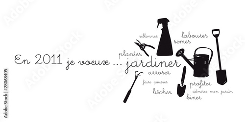 CARTE DE VOEUX JARDINAGE