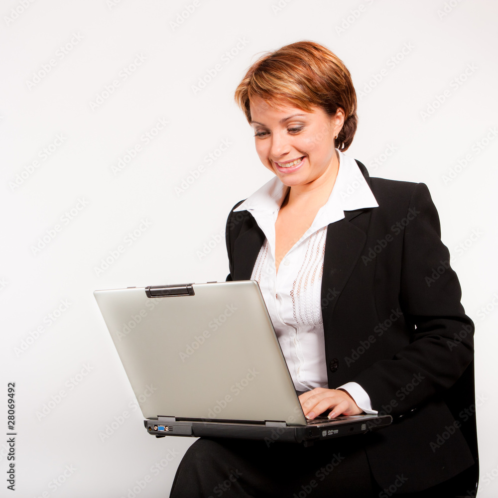 Business woman with laptop