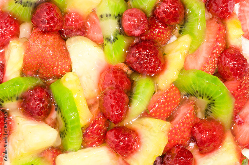 Fruits in gelatin